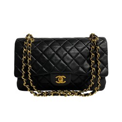 CHANEL Chanel Matelasse Double Flap 25cm Lambskin Turnlock Chain Shoulder Bag 11751