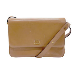 Christian Dior Shoulder Bag Leather Camel Women's z0823