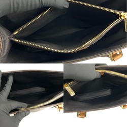 CELINE Macadam Blason Triomphe Leather Handbag Tote Bag Brown 24238