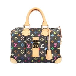 Louis Vuitton Speedy 30 Monogram Multicolor Handbag M92642 Black Women's LOUIS VUITTON
