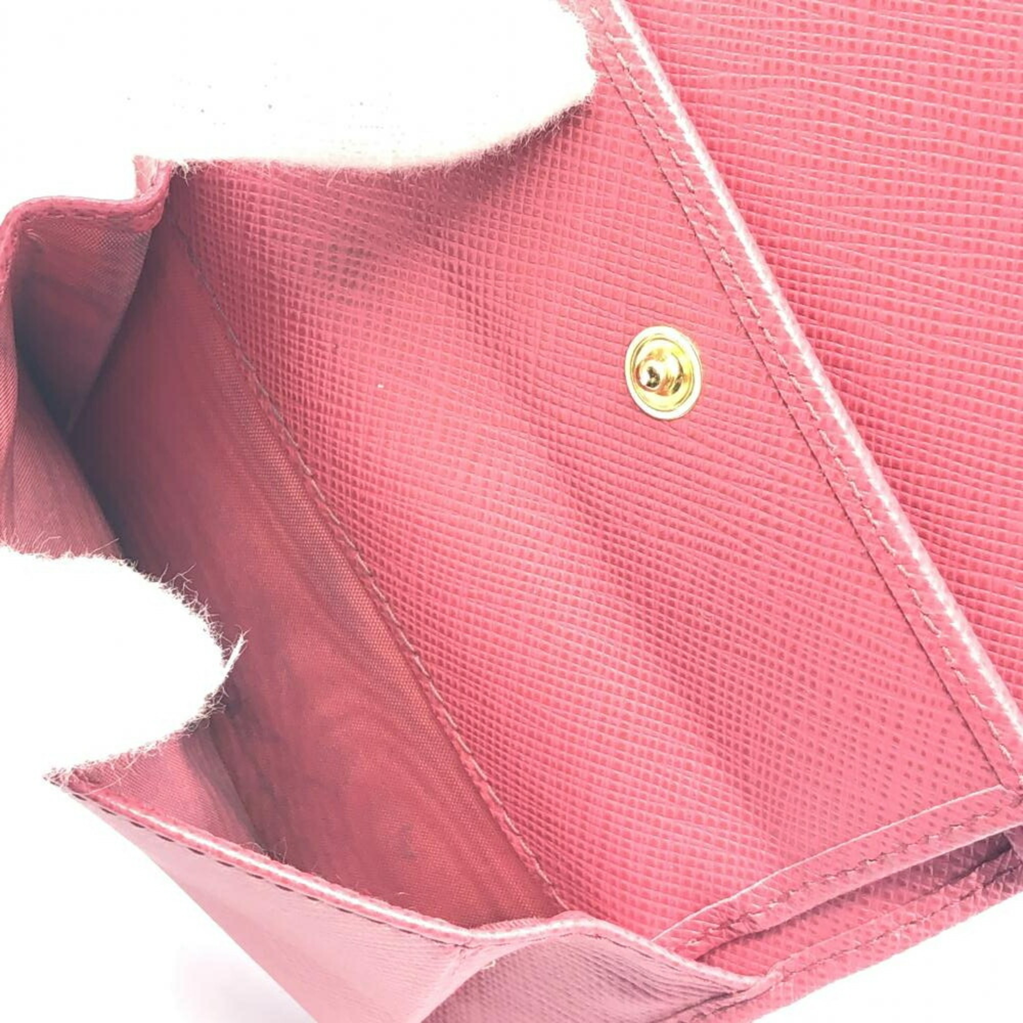 PRADA Saffiano Tri-fold Wallet Pink Prada