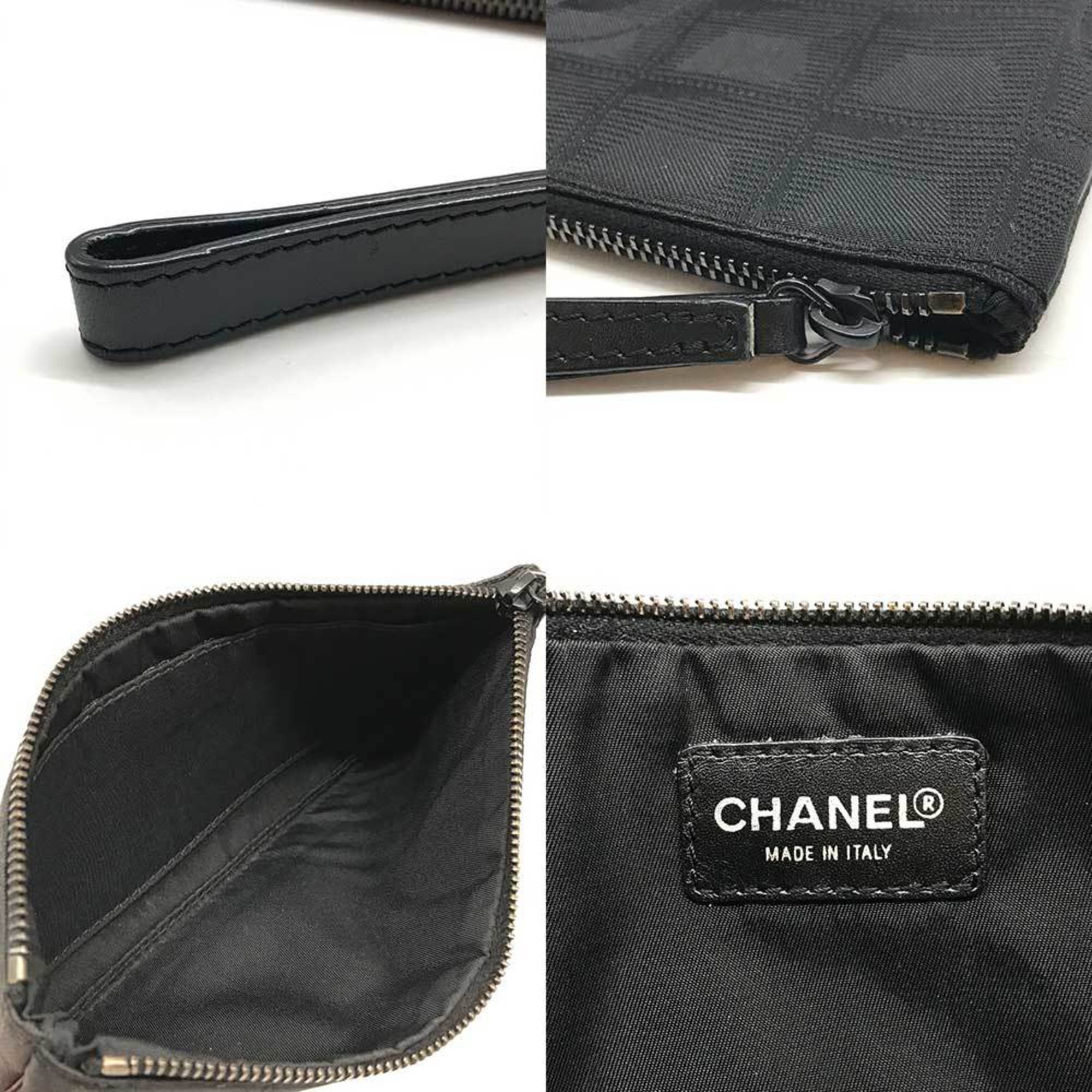 Chanel New Travel Line Multi Pouch Jacquard Black CHANEL