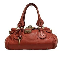 Chloé Chloe Paddington Coral Red Leather Bag Handbag for Women