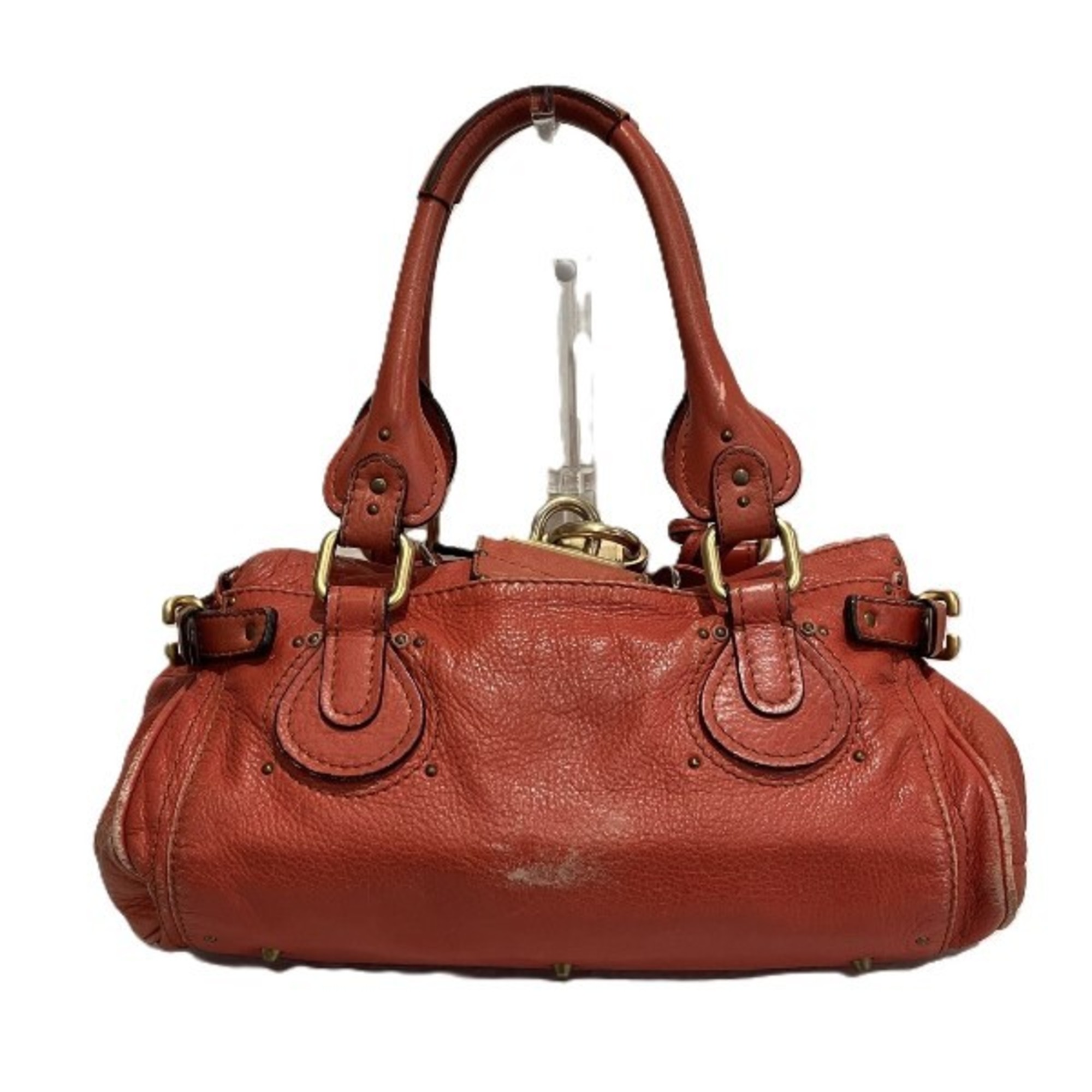 Chloé Chloe Paddington Coral Red Leather Bag Handbag for Women