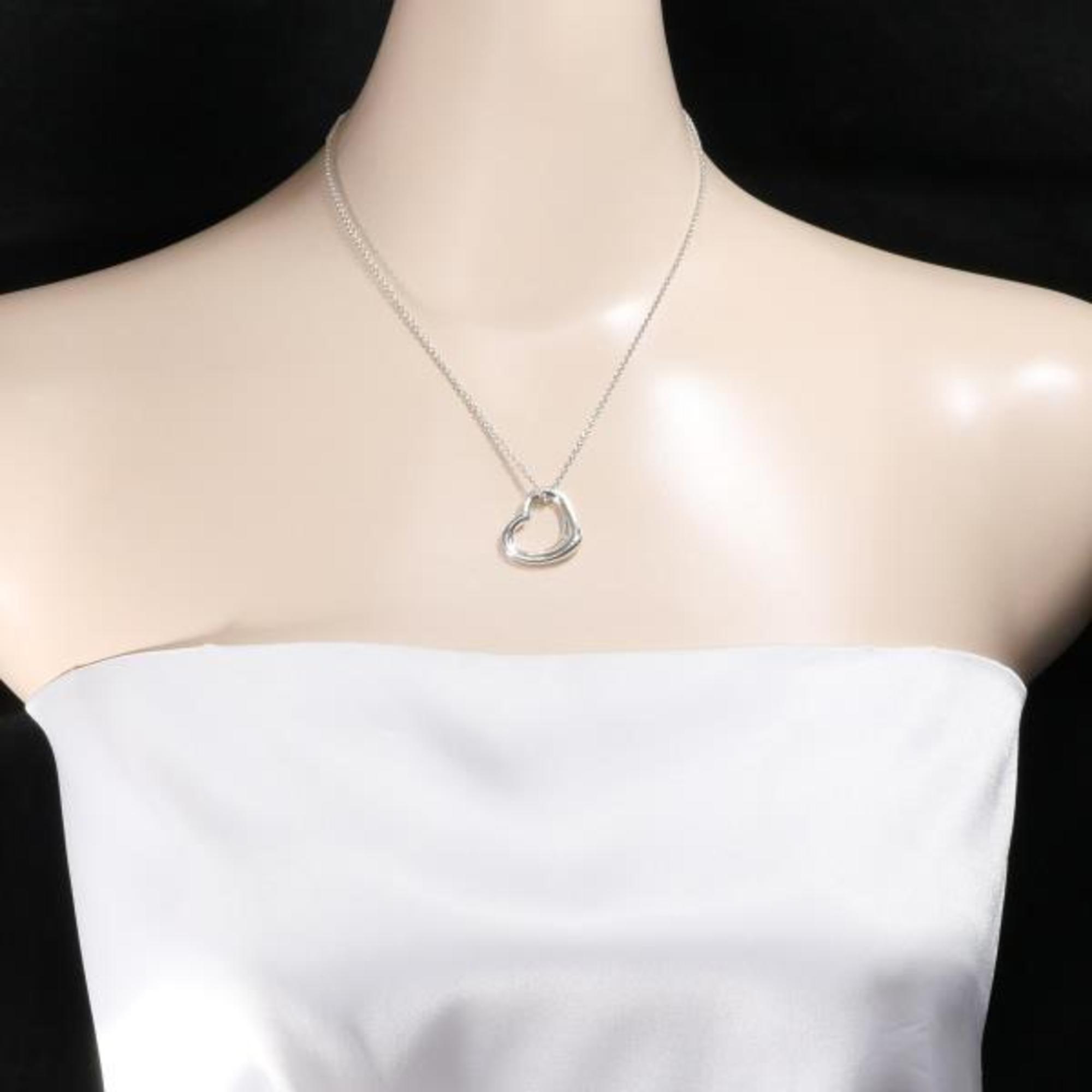 Tiffany Heart Silver Necklace Total weight approx. 6.9g 41cm