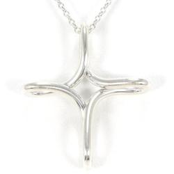 Tiffany Infinity Cross Silver Necklace Box Bag Total weight approx. 2.9g Approx. 40cm
