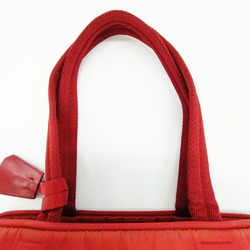 Prada Tote Bag Handbag Red Nylon Women's Triangle PRADA