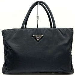 Prada handbag tote bag black nylon women's triangle PRADA