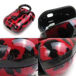 Saint Laurent SAINT LAURENT AirPods Case Leopard Plastic Red/Black Unisex e58620a