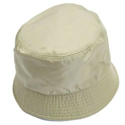 PRADA Hat Bucket Nylon Beige Silver Women's w0251i