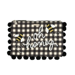 Kate Spade Clutch Bag Cotton Black Women's