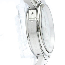 Polished HERMES Clipper Chronograph Steel Quartz Mens Watch CL1.910 BF571255