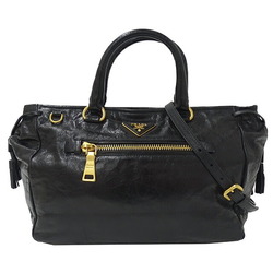 PRADA Women's Bag, Handbag, Shoulder 2way, Leather, Black, BN1921, Tote Black