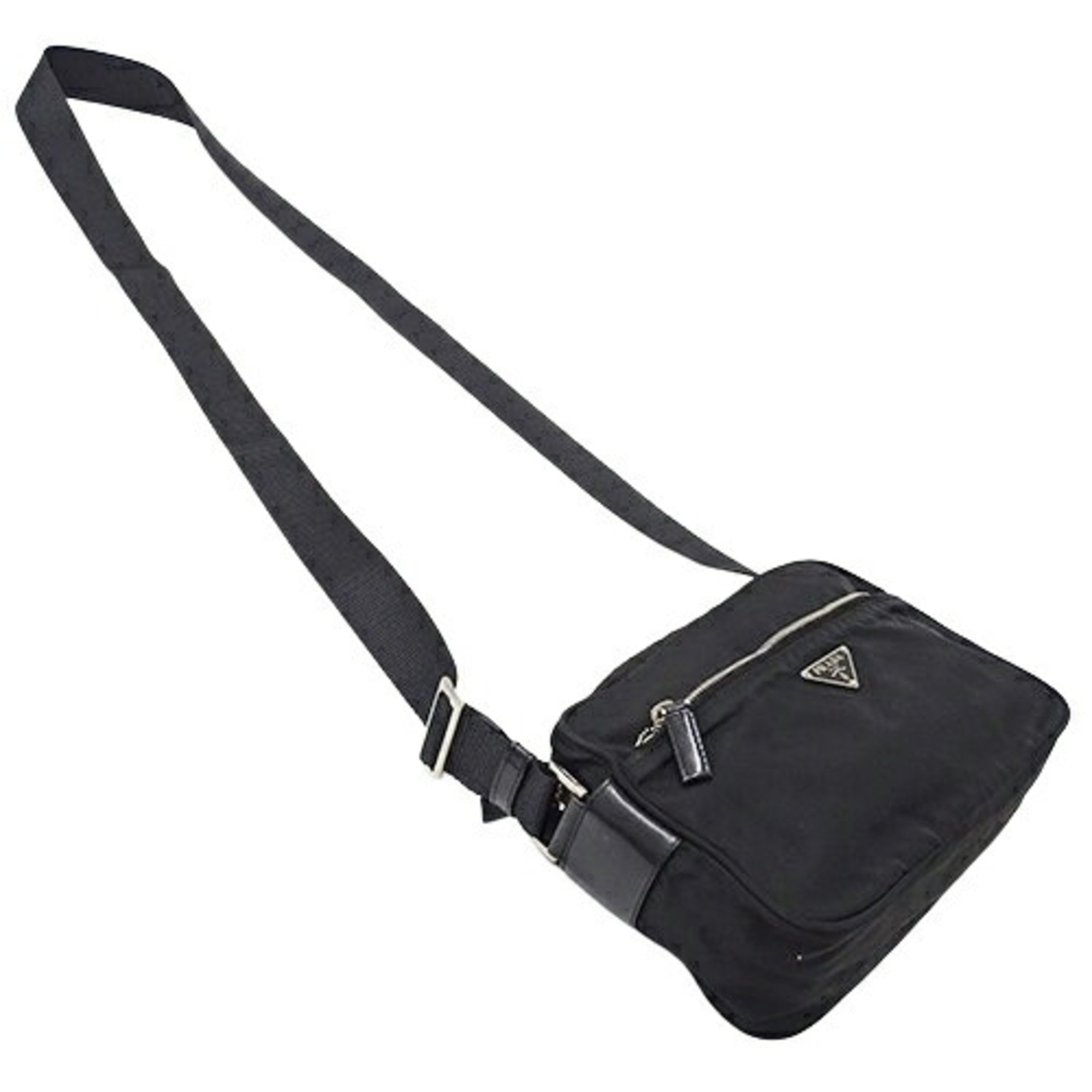 PRADA Women's Shoulder Bag Nylon Black BT0166 Compact