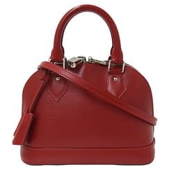 Louis Vuitton Epi Bag, Women's Handbag, Shoulder 2way, Alma BB, Carmine, Red, M40850, Red