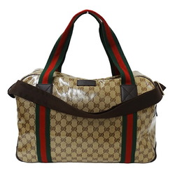 GUCCI Bags for Women and Men, GG Crystal Boston Bag, Brown, Beige, 374769, 2way, Brown