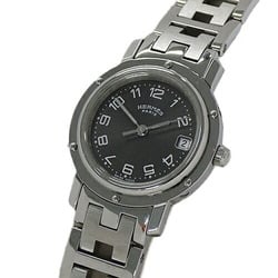 Hermes HERMES Watch Ladies Clipper Date Quartz Stainless Steel SS CL4.210 Silver Gray Round Polished