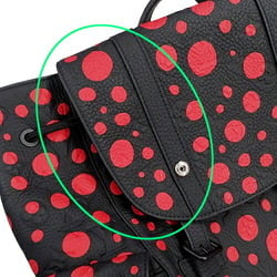 Louis Vuitton LOUIS VUITTON Bag LV YK Women's Men's Backpack Christopher MM Taurillon Monogram Leather Black Red M21978 Yayoi Kusama Collaboration 2023