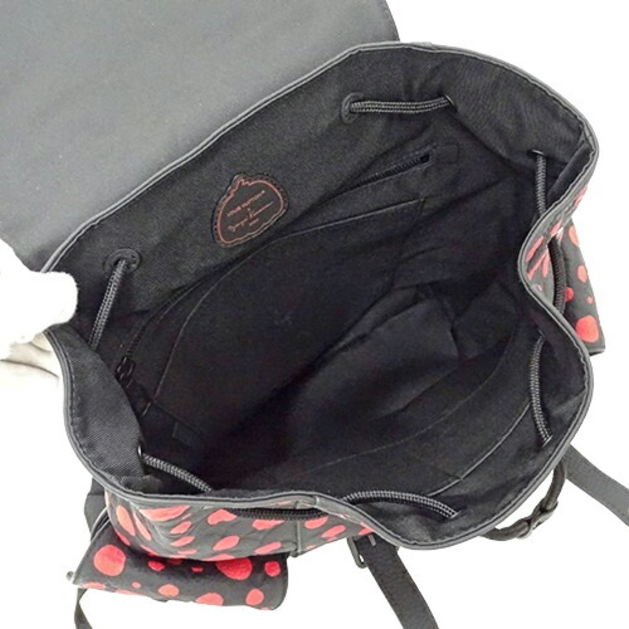 Louis Vuitton LOUIS VUITTON Bag LV YK Women's Men's Backpack Christopher MM Taurillon Monogram Leather Black Red M21978 Yayoi Kusama Collaboration 2023