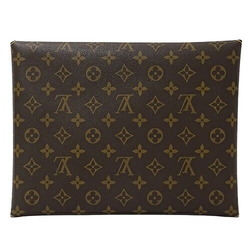 Louis Vuitton LOUIS VUITTON Bag Monogram Women's Men's Clutch Second Visionnaire 30 M99045 100th Anniversary Limited Case Brown