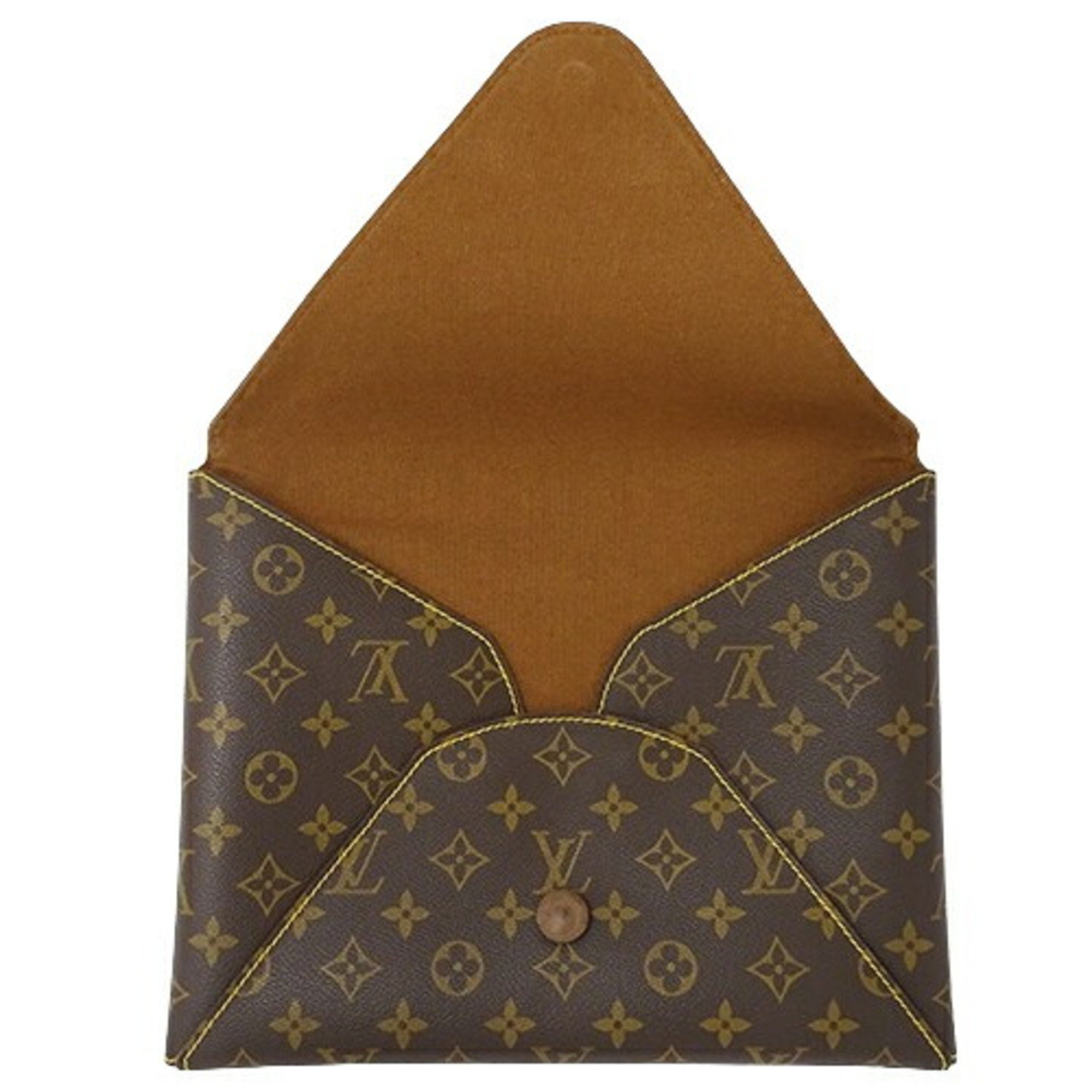 Louis Vuitton LOUIS VUITTON Bag Monogram Women's Men's Clutch Second Visionnaire 30 M99045 100th Anniversary Limited Case Brown