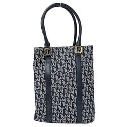 Christian Dior Dior Women's Tote Bag Trotter Jacquard Canvas Navy