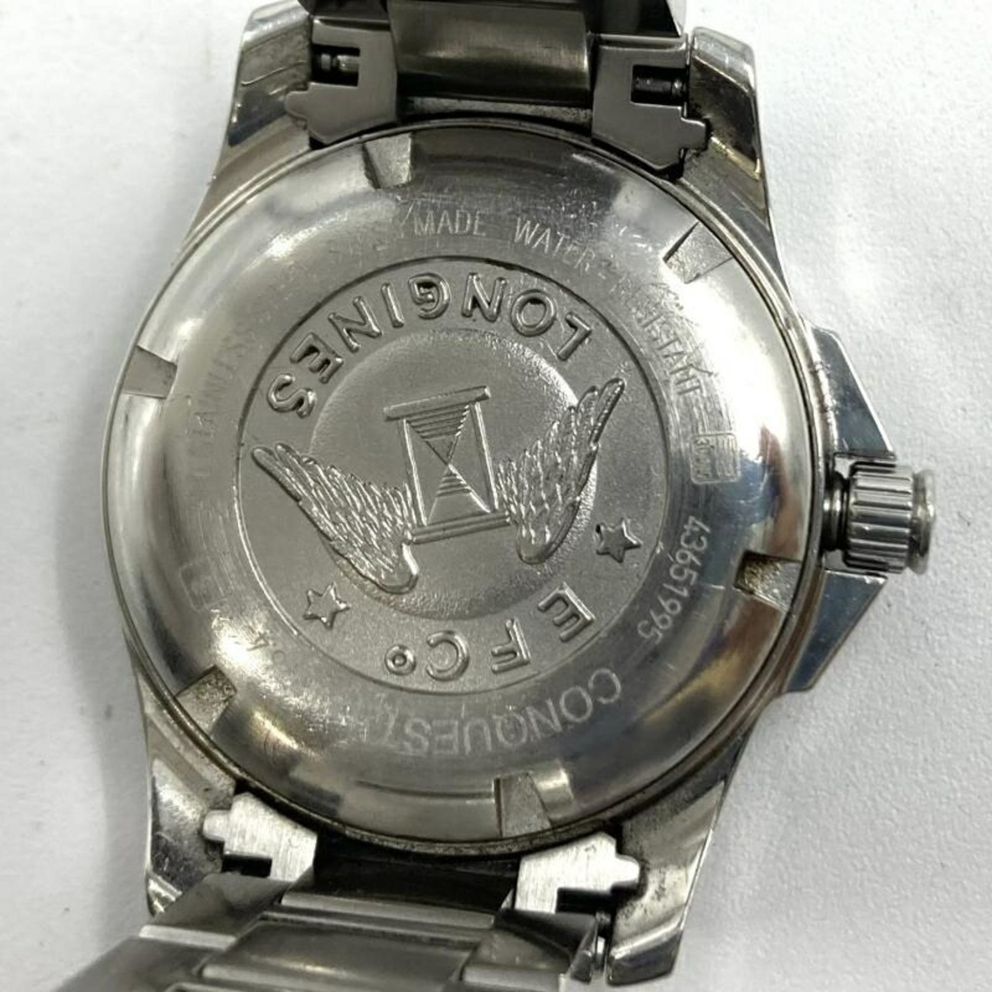 LONGINES CONQUEST L3.276.4 Wristwatch Automatic Longines Silver x Black