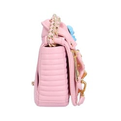 Moschino Biker Shoulder Bag Leather Pink Women MOSCHINO