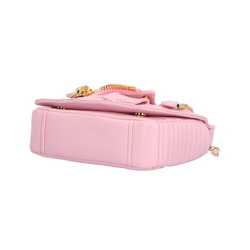 Moschino Biker Shoulder Bag Leather Pink Women MOSCHINO