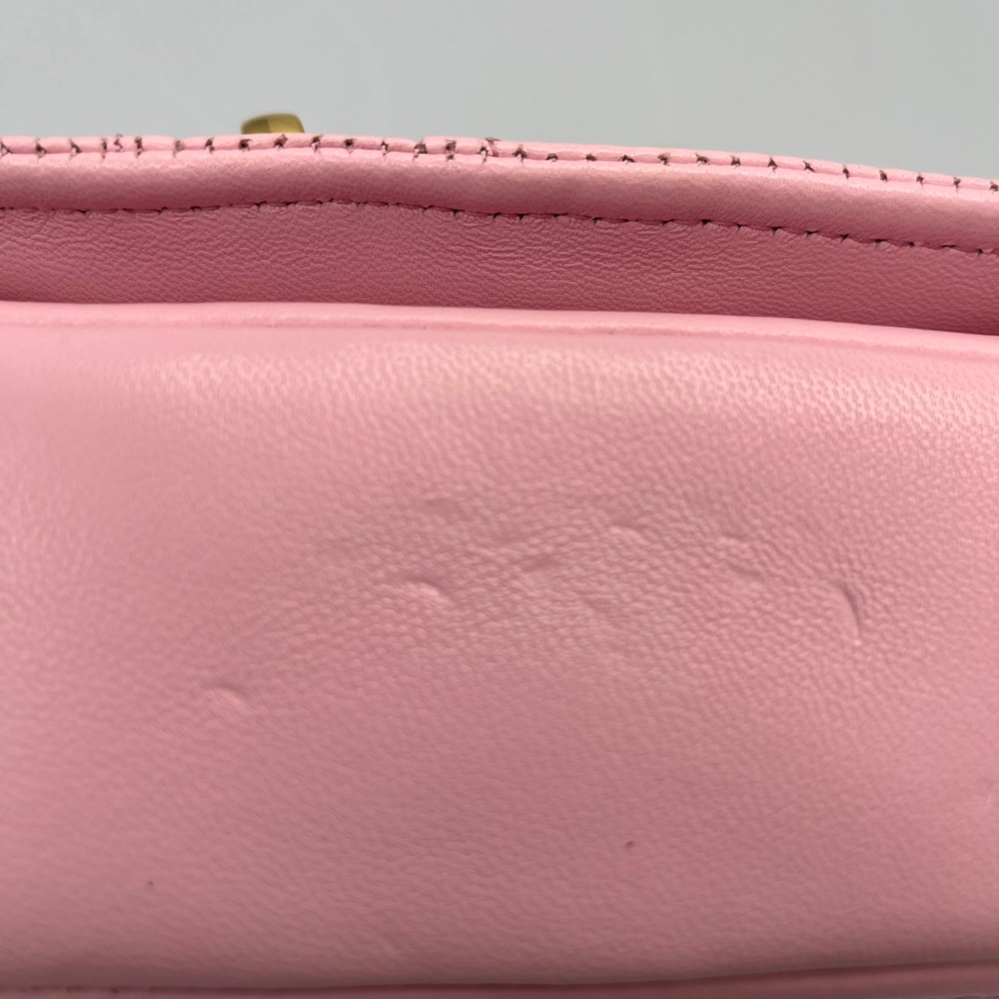 Moschino Biker Shoulder Bag Leather Pink Women MOSCHINO