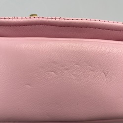 Moschino Biker Shoulder Bag Leather Pink Women MOSCHINO