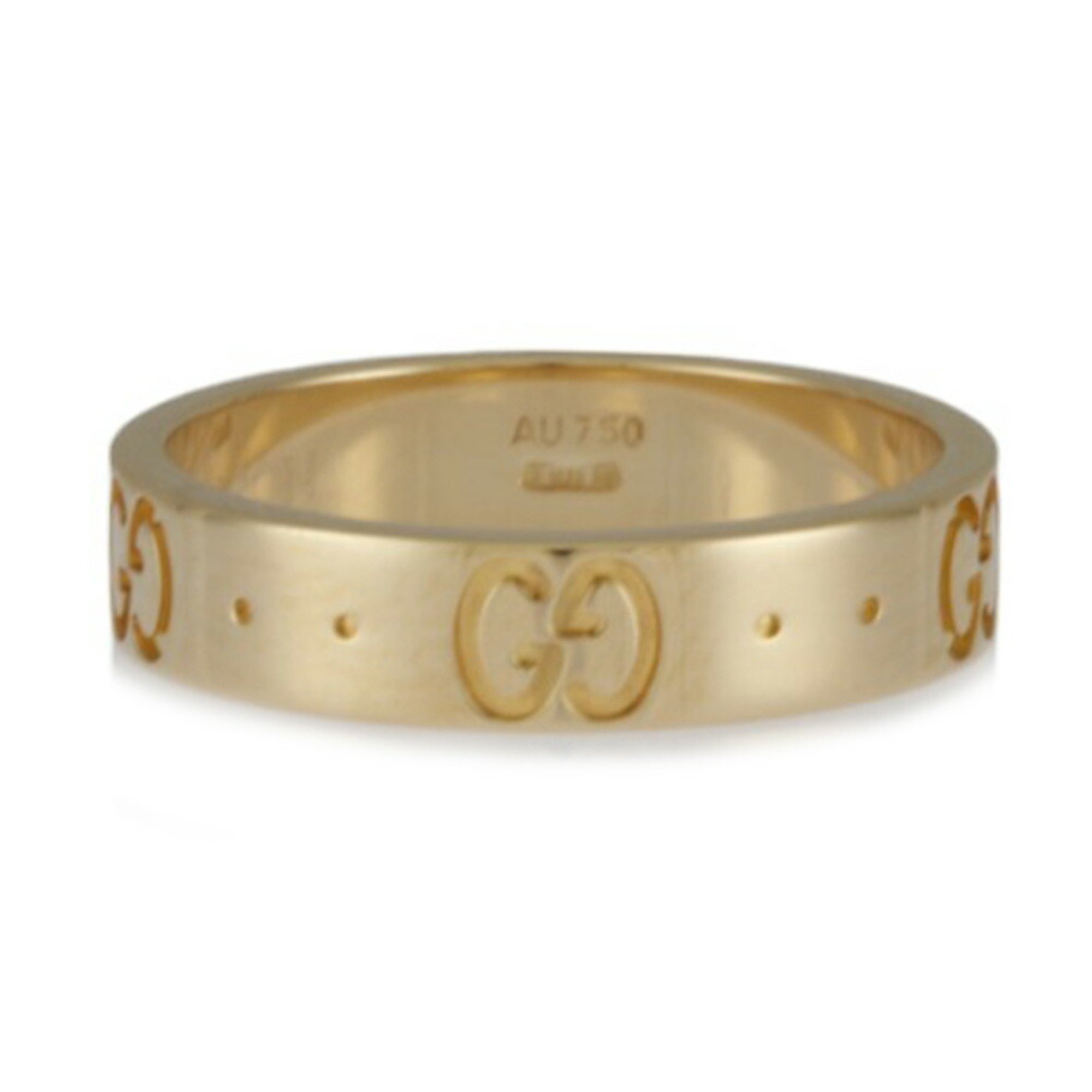 Gucci Icon Ring, Size 7.5, 18k Gold, Women's, GUCCI