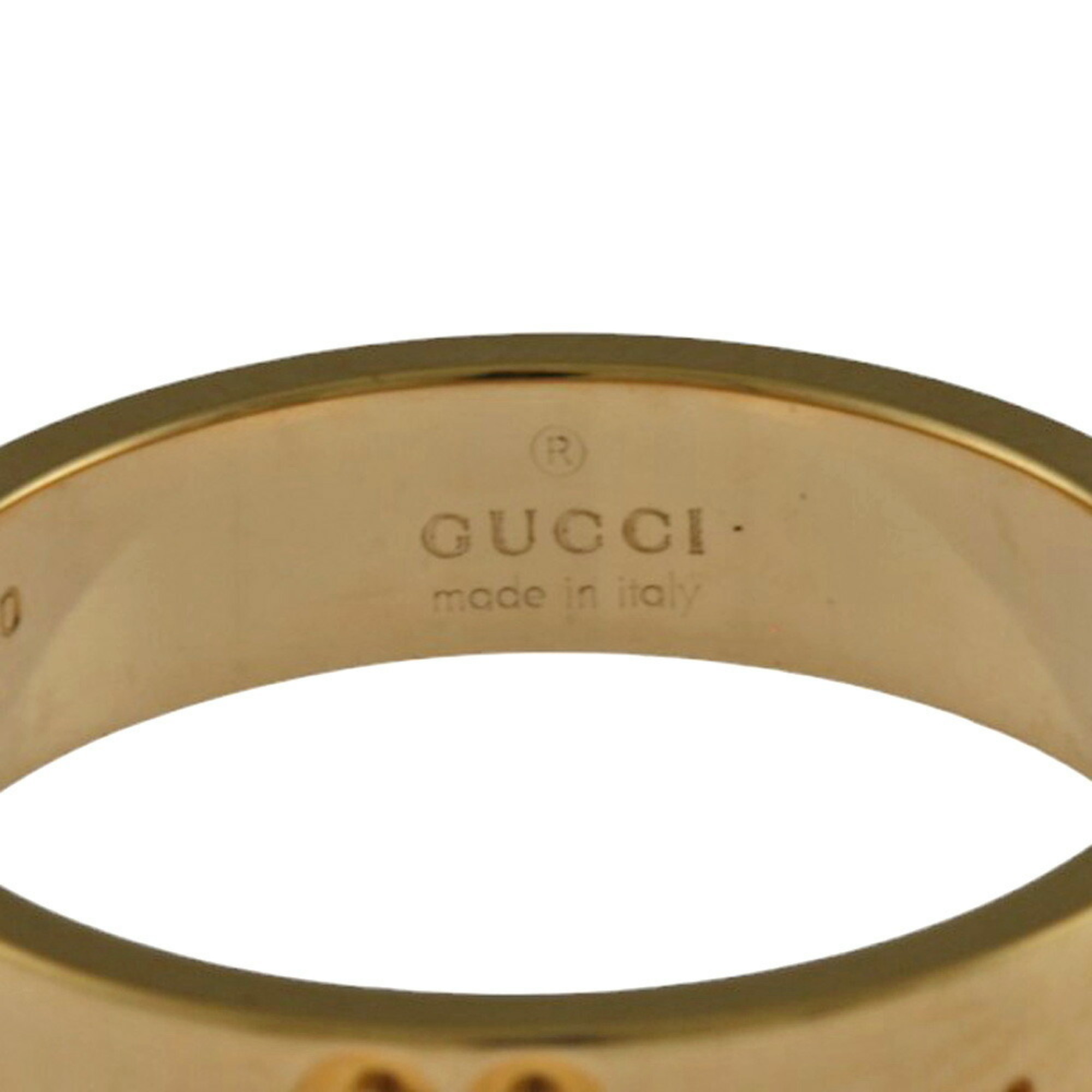 Gucci Icon Ring, Size 7.5, 18k Gold, Women's, GUCCI