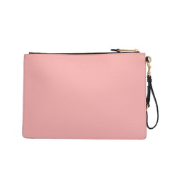 Moschino Clutch Bag Leather Pink Women's MOSCHINO