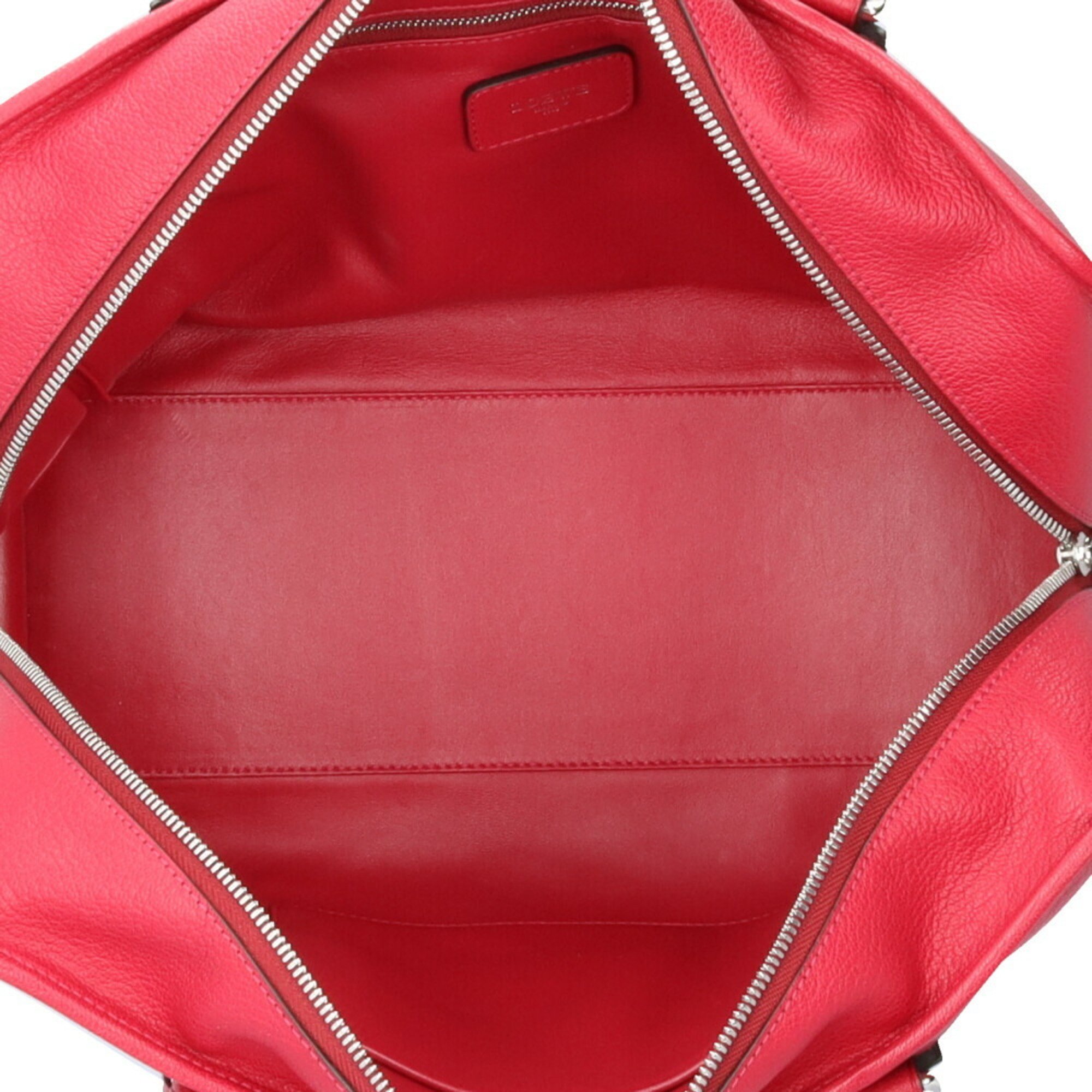 LOEWE Amazona 36 Handbag Leather Red Women's