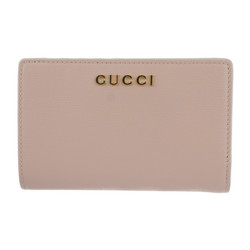 GUCCI Gucci Script Zip Around Wallet Bi-fold 772640 Leather Pink L-Shape