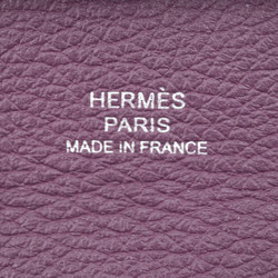 HERMES Hermes Bastia Coin Case Evercolor Cassis Purse U Engraved