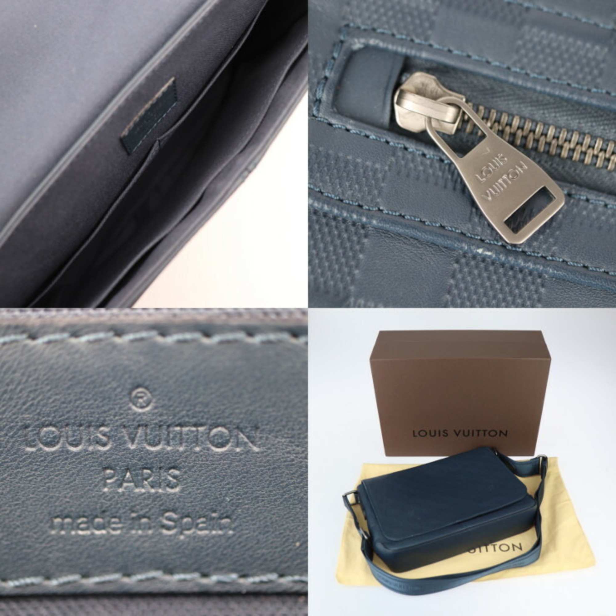 LOUIS VUITTON Louis Vuitton District PM Shoulder Bag N41285 Damier Infini Cosmos Matte