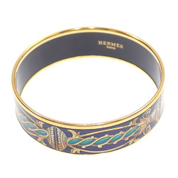 Hermes Bangle Emaille GM Women's Blue Gold Color A2231534