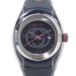 Gucci Watch Sync Date Boys Quartz SS Rubber 137.3 Battery Operated Women's Men's Unisex A2231962