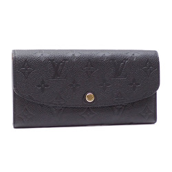 Louis Vuitton Bi-fold Long Wallet Monogram Empreinte Portefeuille Emily Women's M62369 Noir A2231545