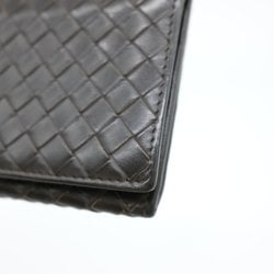 BOTTEGA VENETA Continental Wallet Billfold Intrecciato Dark Brown Leather 120697