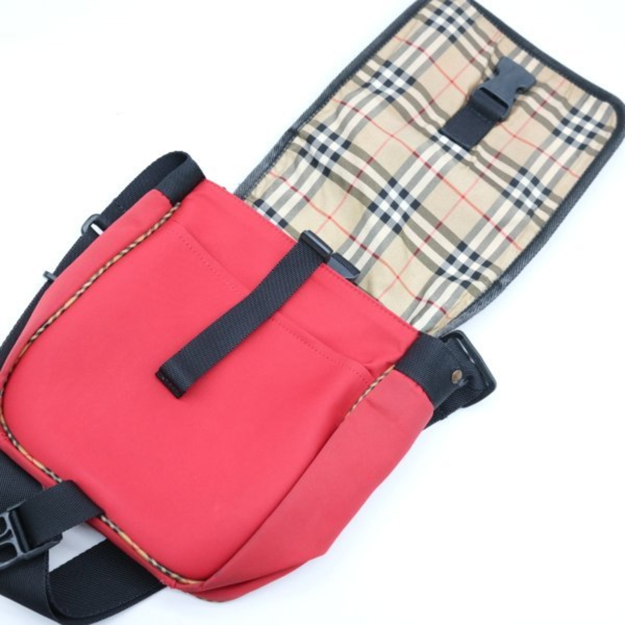 BURBERRY Shoulder bag Body Nova check Red Nylon