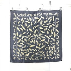 HERMES Carre PLUMES Feather Scarf Black x Gold Hermes
