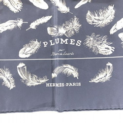 HERMES Carre PLUMES Feather Scarf Black x Gold Hermes