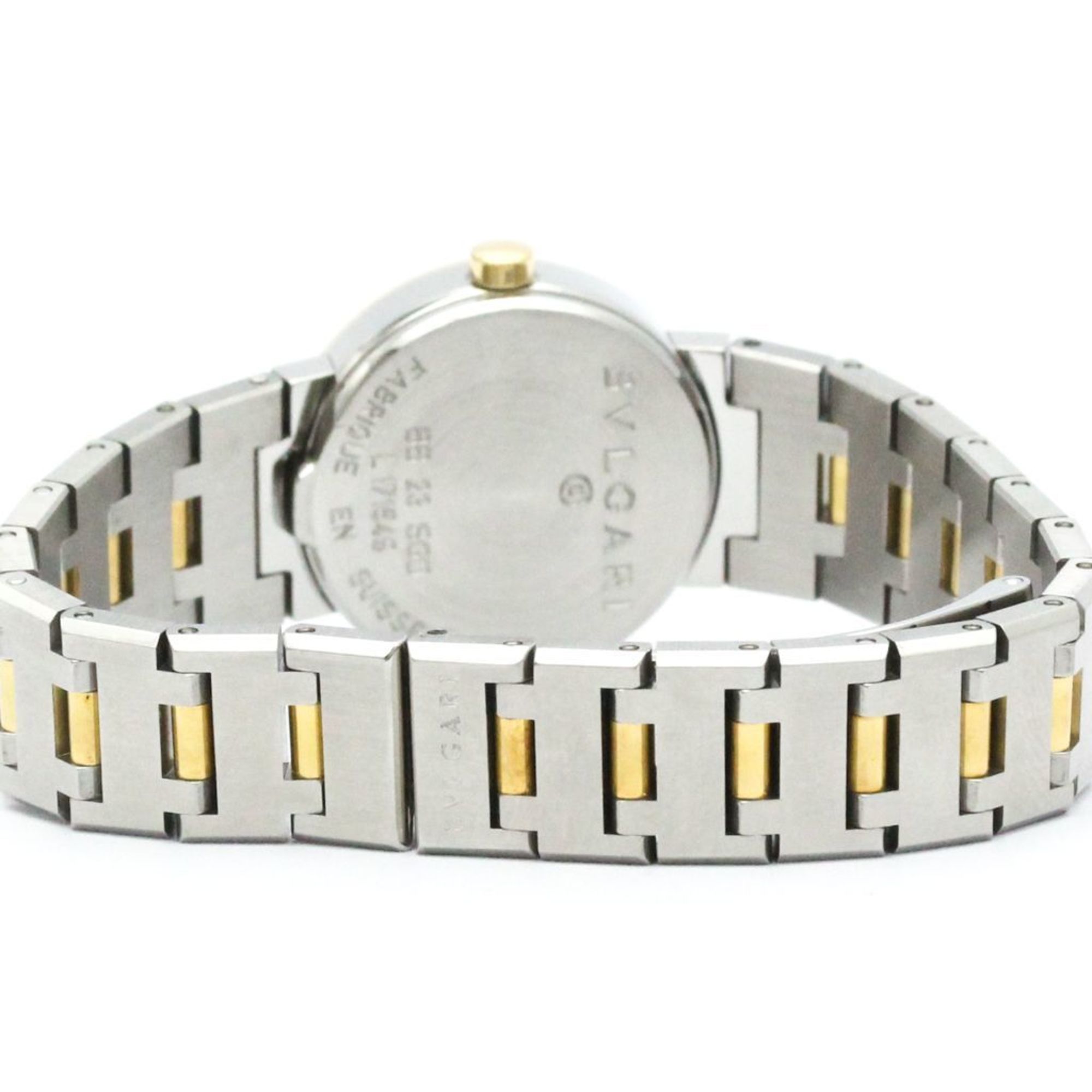 Polished BVLGARI BVLGARI-BVLGARI 18K Gold Steel Ladies Watch BB23SGD BF571675