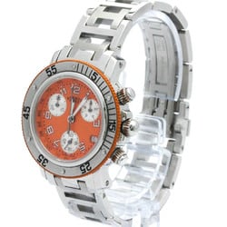 Polished HERMES Clipper Diver Chronograph Quartz Ladies Watch CL2.316 BF563966