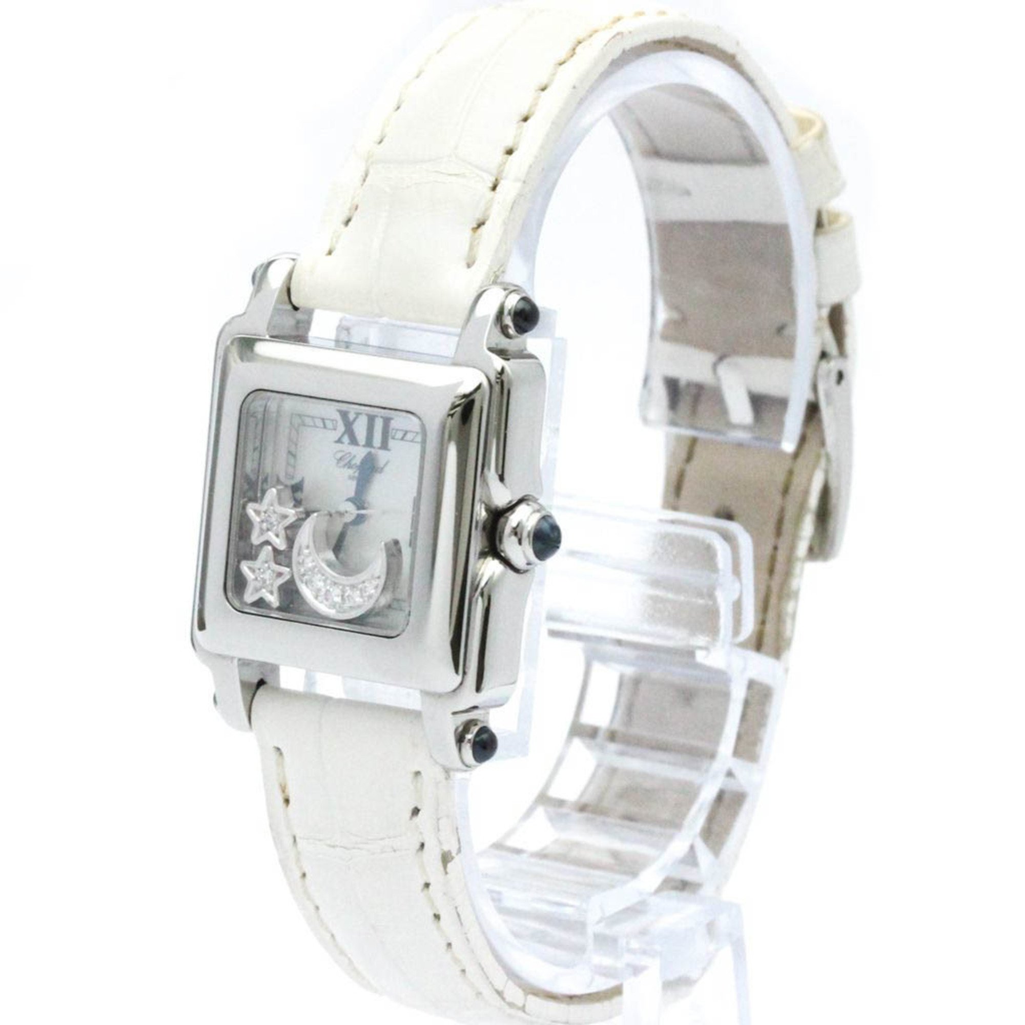 Polished CHOPARD Happy Sport Diamond Quartz Ladies Watch 27/8892-23