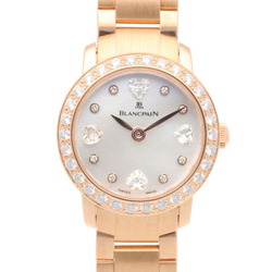 Blancpain Ladybird Watch 18K Automatic Ladies Bezel Diamond Index Shell Dial