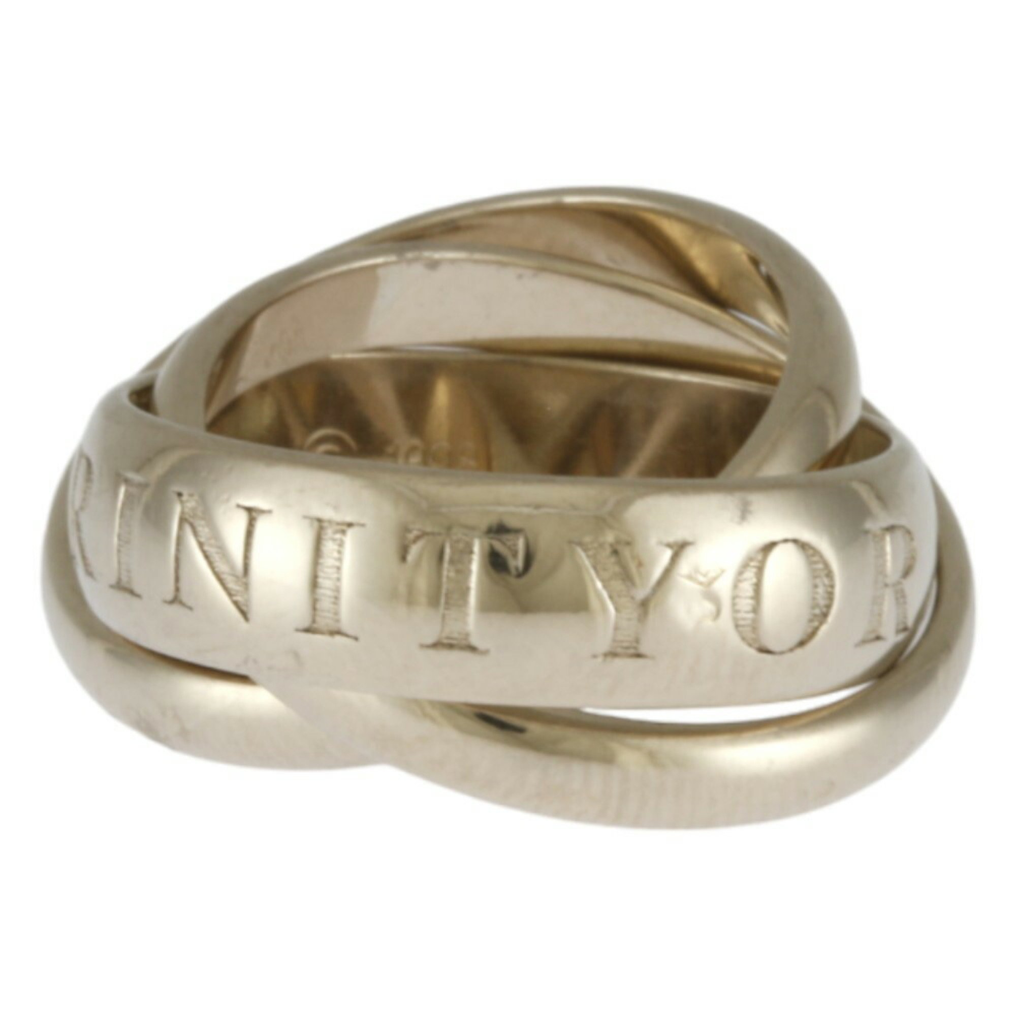 Cartier Trinity 3-Row Ring, Size 8.5, 18K Gold, Women's, CARTIER, Limited Edition